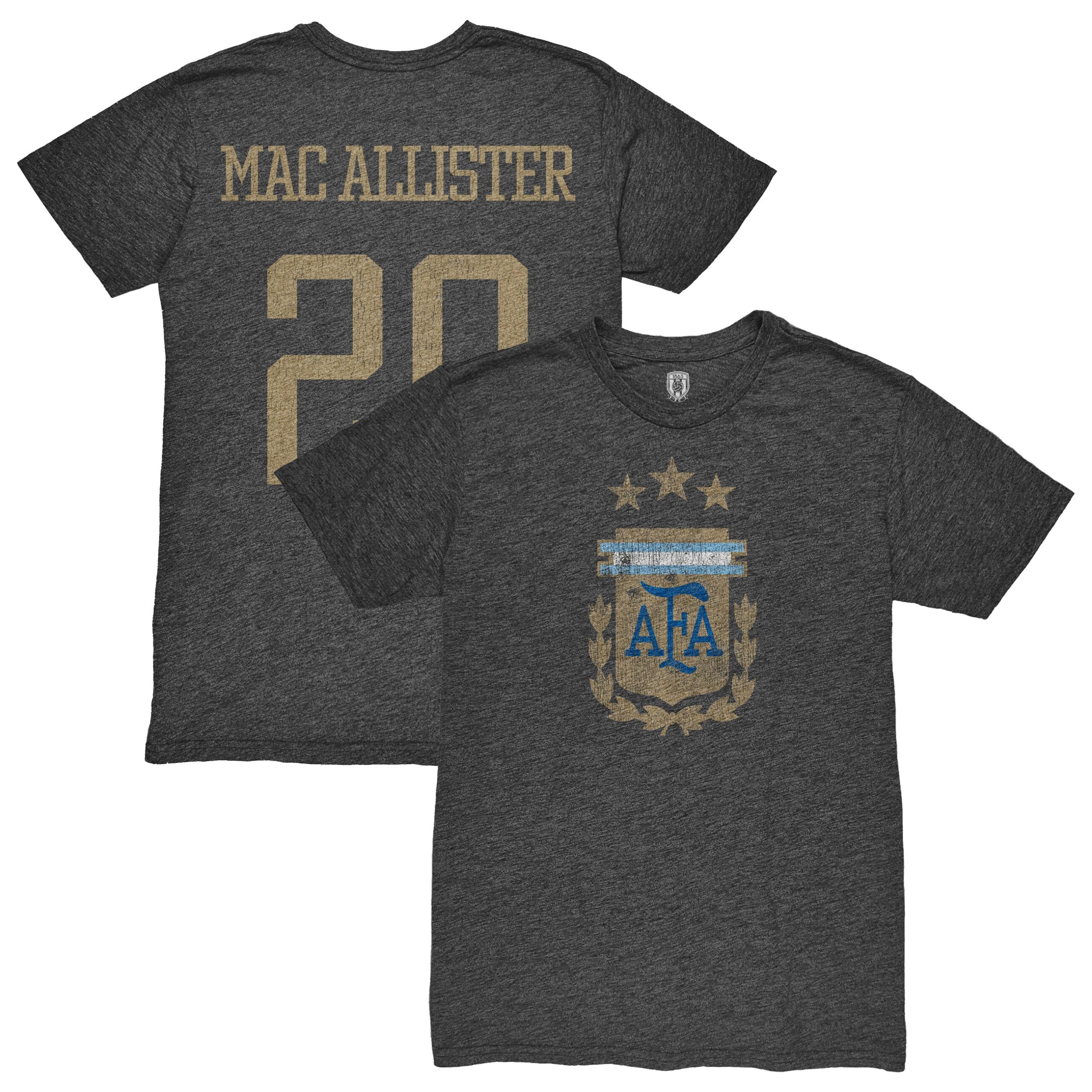 Explore alexis mac allister argentina national team 1863fc player retro tri-blend t-shirt – heather black – England World Cup Kits and Jerseys