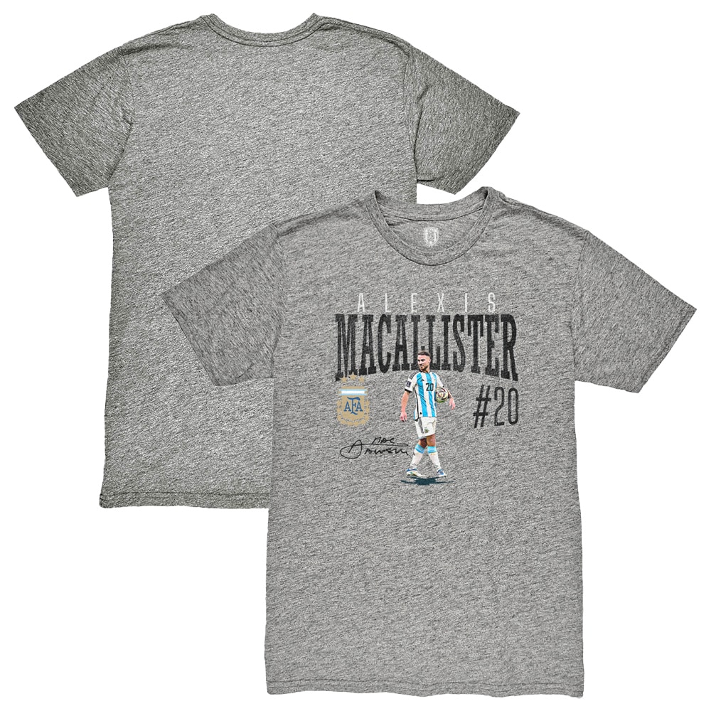 Explore alexis mac allister argentina national team 1863fc snapshot tri-blend t-shirt – heather gray – England World Cup Kits and Jerseys
