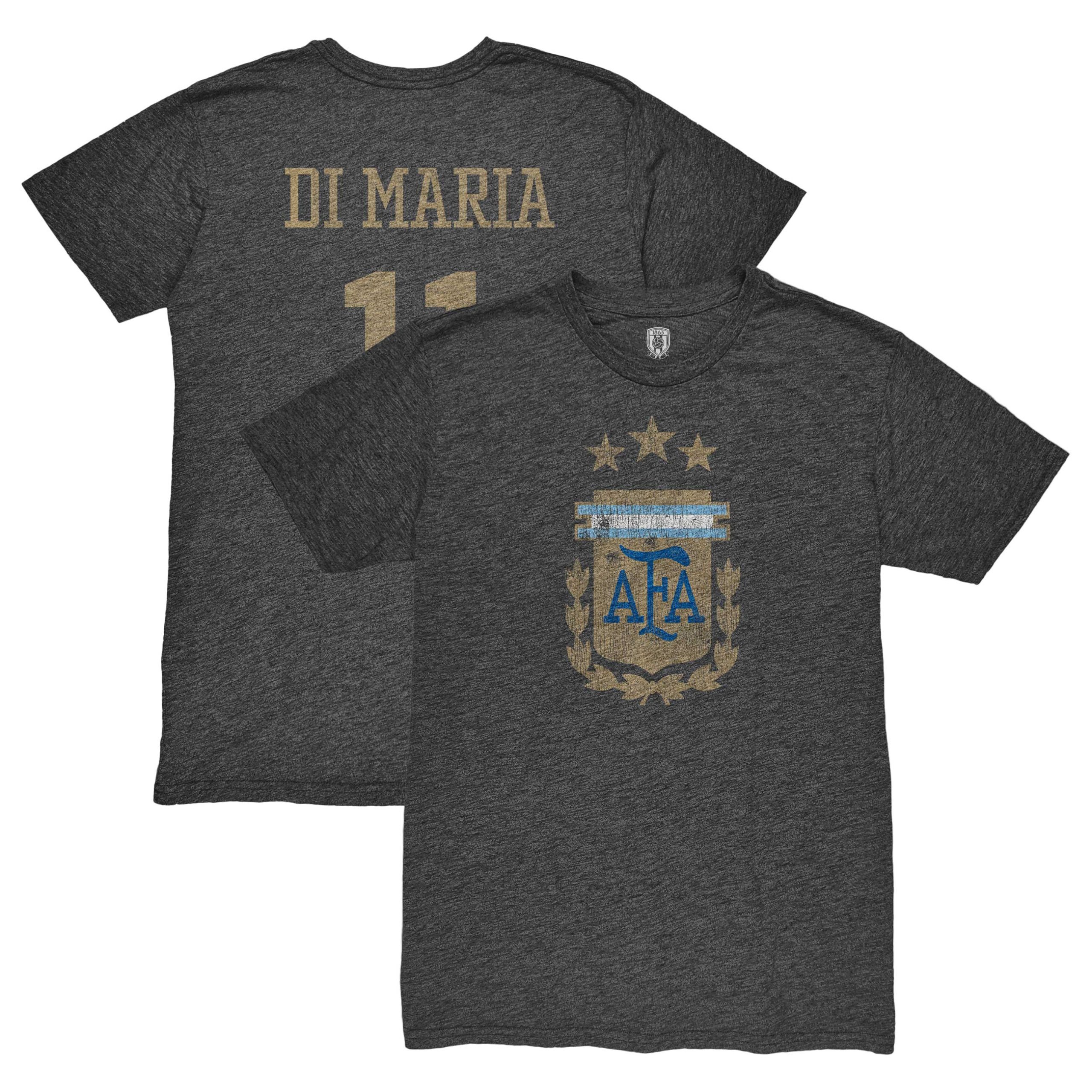 Explore angel di maria argentina national team 1863fc retro player tri-blend t-shirt – black – England World Cup Kits and Jerseys