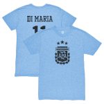 Explore angel di maria argentina national team 1863fc retro player tri-blend t-shirt – light blue – England World Cup Kits and Jerseys
