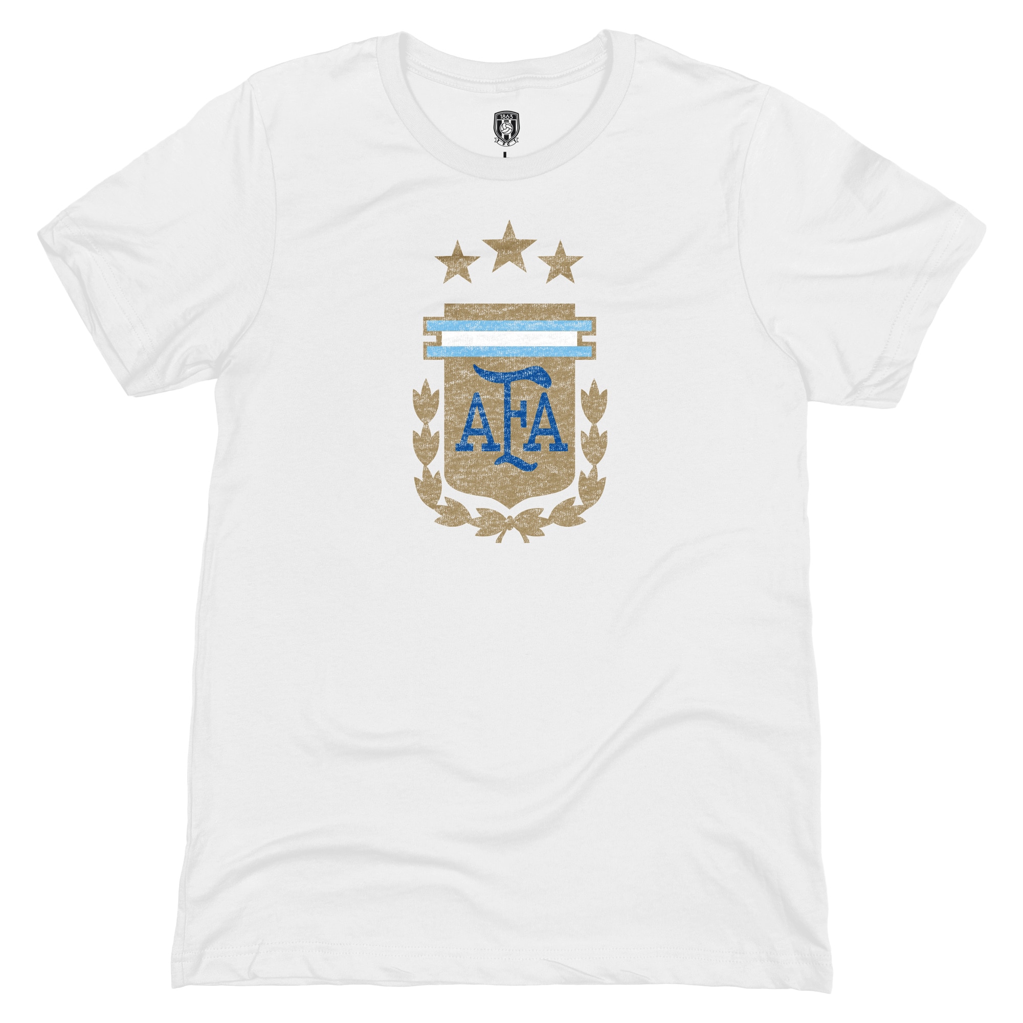 Explore argentina national team 1863fc badge t-shirt – white – England World Cup Kits and Jerseys