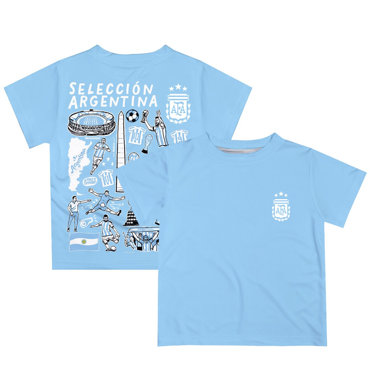 Explore argentina national team vive la fete youth impressions artwork t-shirt – light blue – England World Cup Kits and Jerseys
