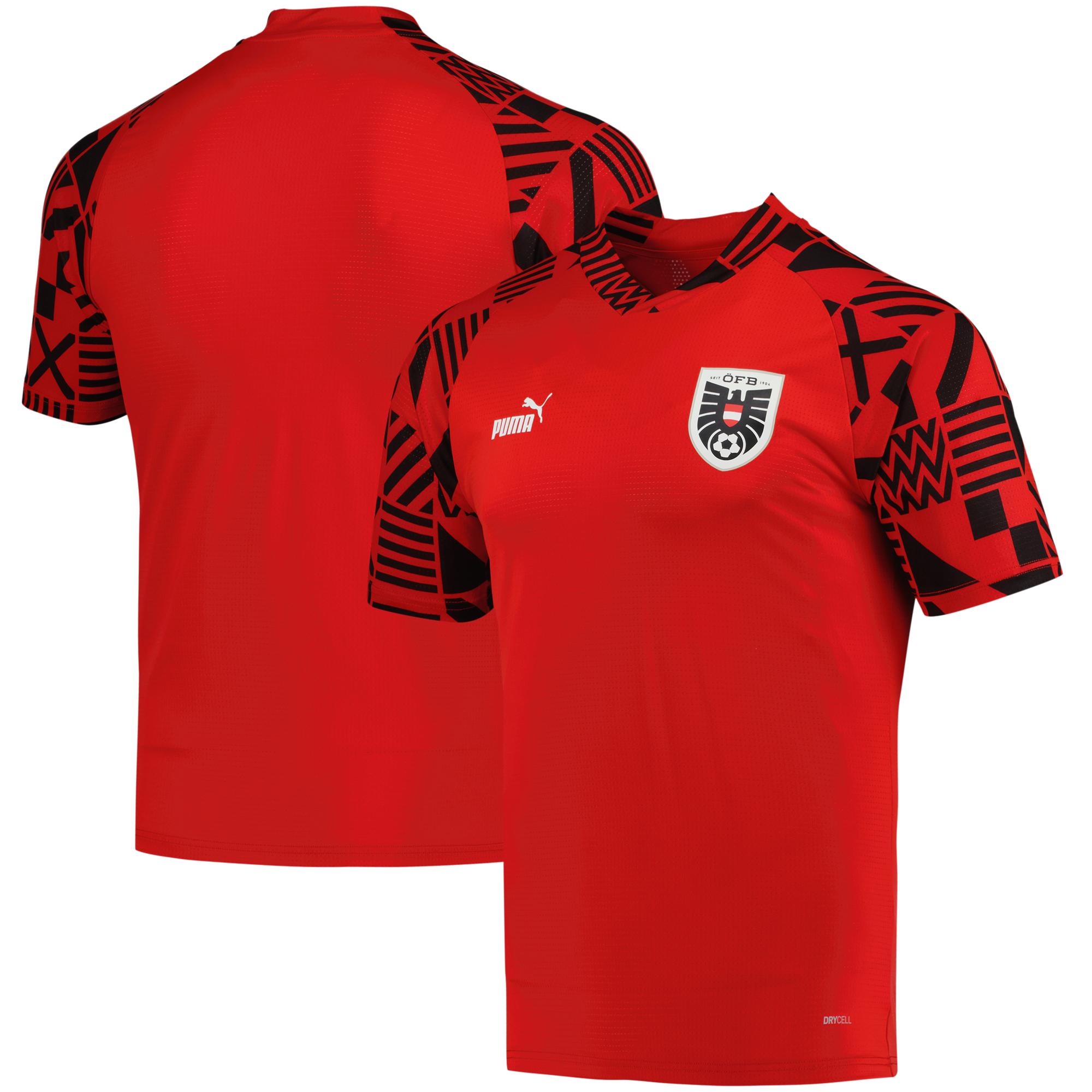 Explore austria national team puma pre-match v-neck top – red – England World Cup Kits and Jerseys