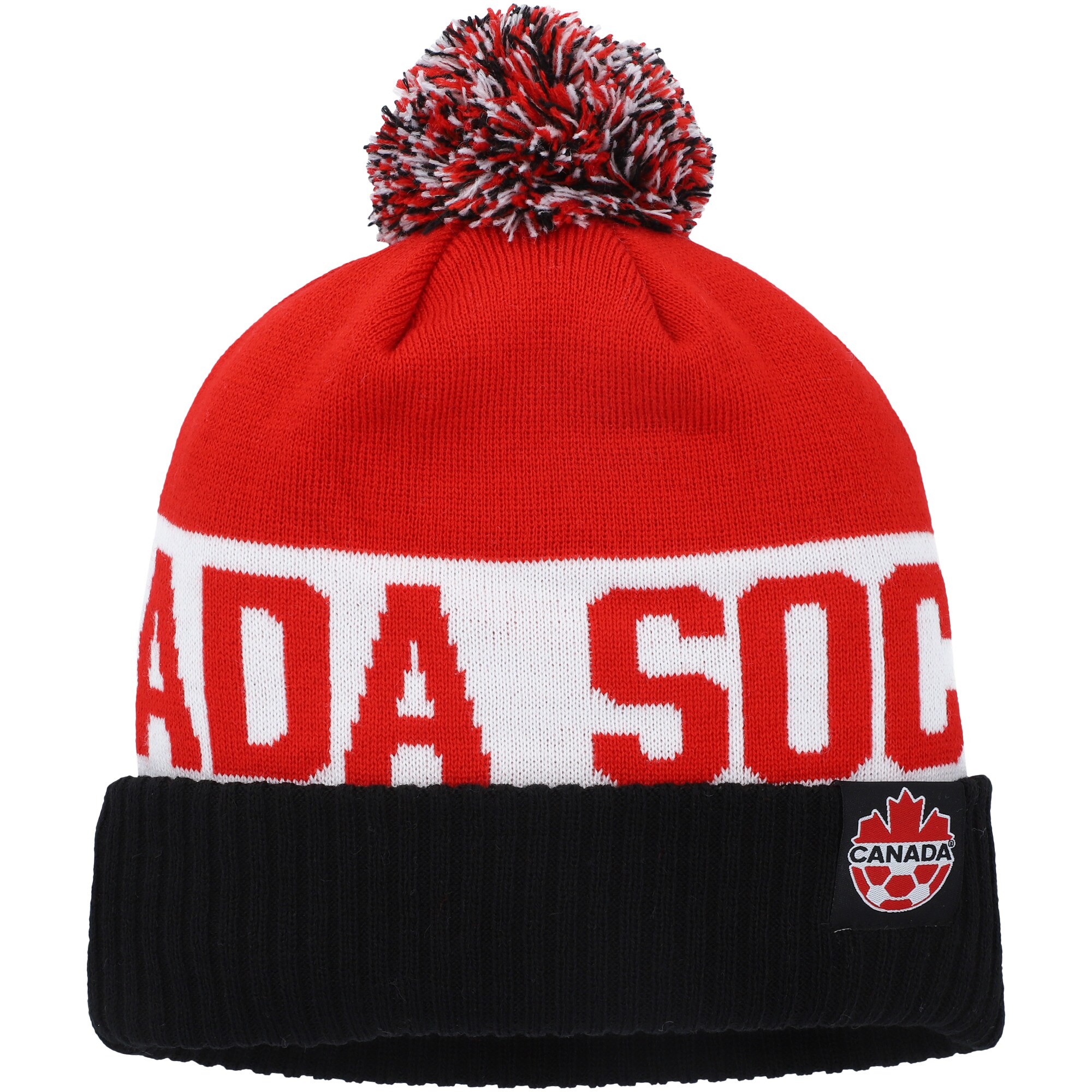 Explore canada soccer nike classic stripe cuffed knit hat with pom – blackred – England World Cup Kits and Jerseys