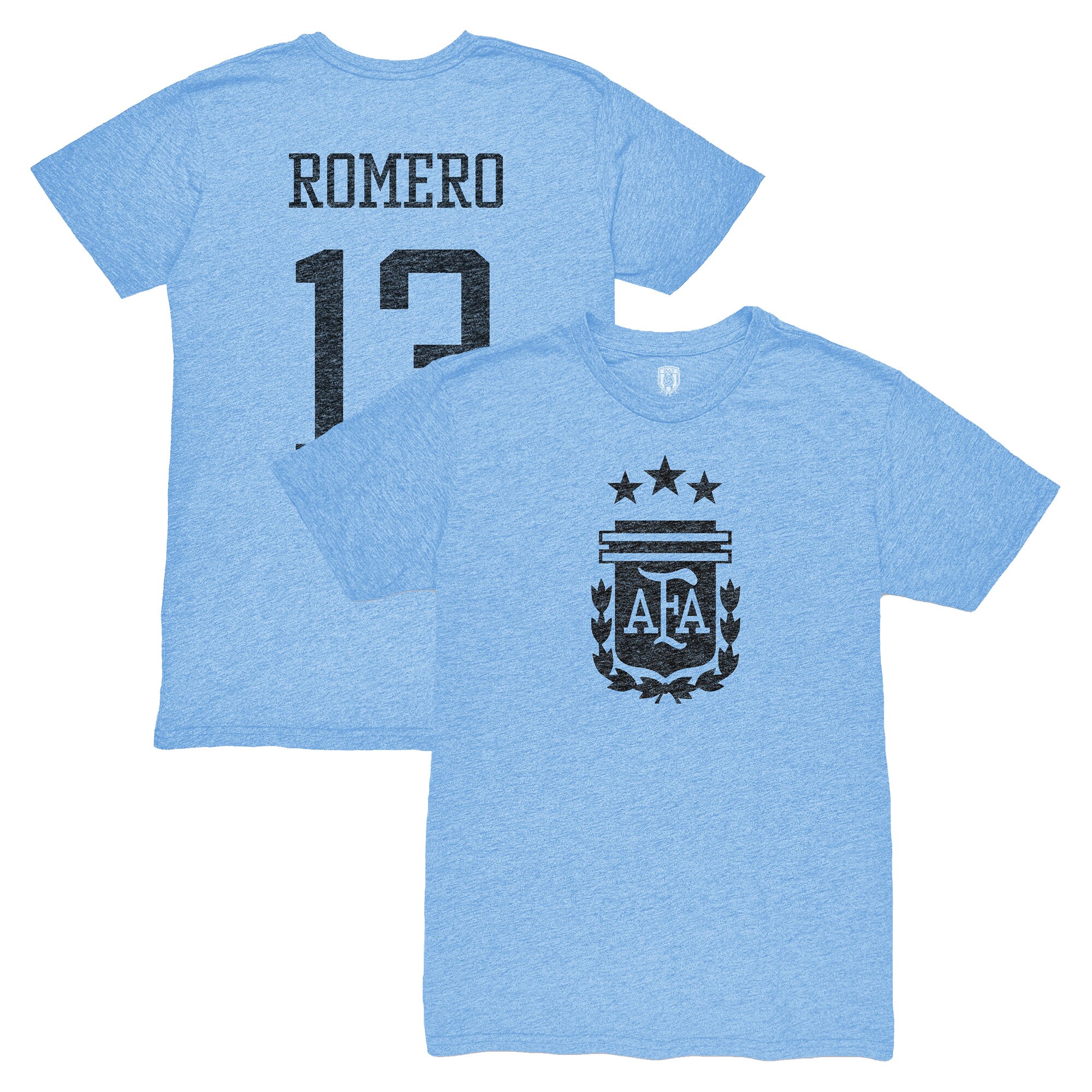 Explore cristian romero argentina national team 1863fc player vintage tri-blend t-shirt – light blue – England World Cup Kits and Jerseys