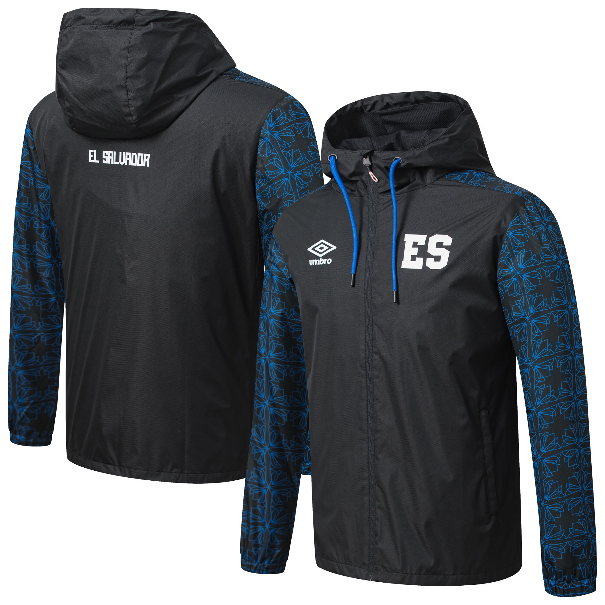 Explore el salvador national team umbro full-zip hooded rain jacket – black – England World Cup Kits and Jerseys