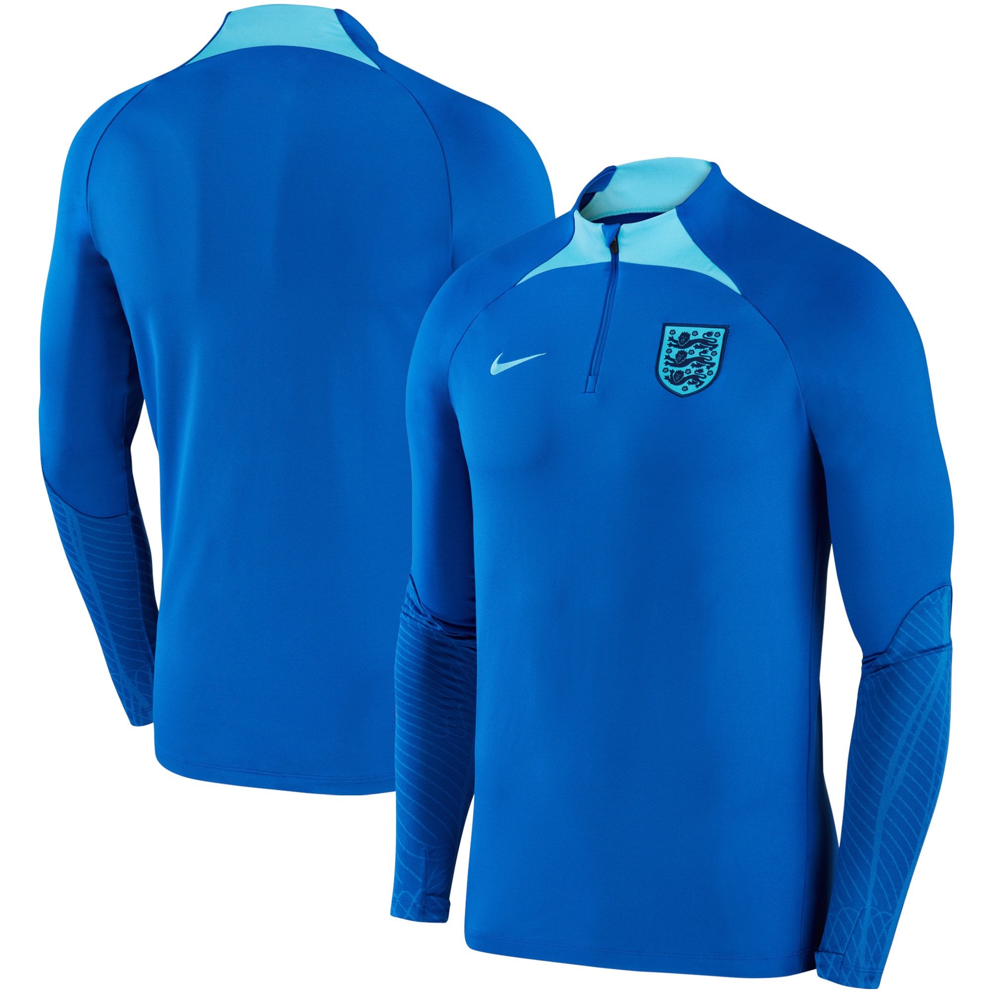 Explore england national team nike 2022 strike drill performance raglan quarter-zip long sleeve top – blue – England World Cup Kits and Jerseys