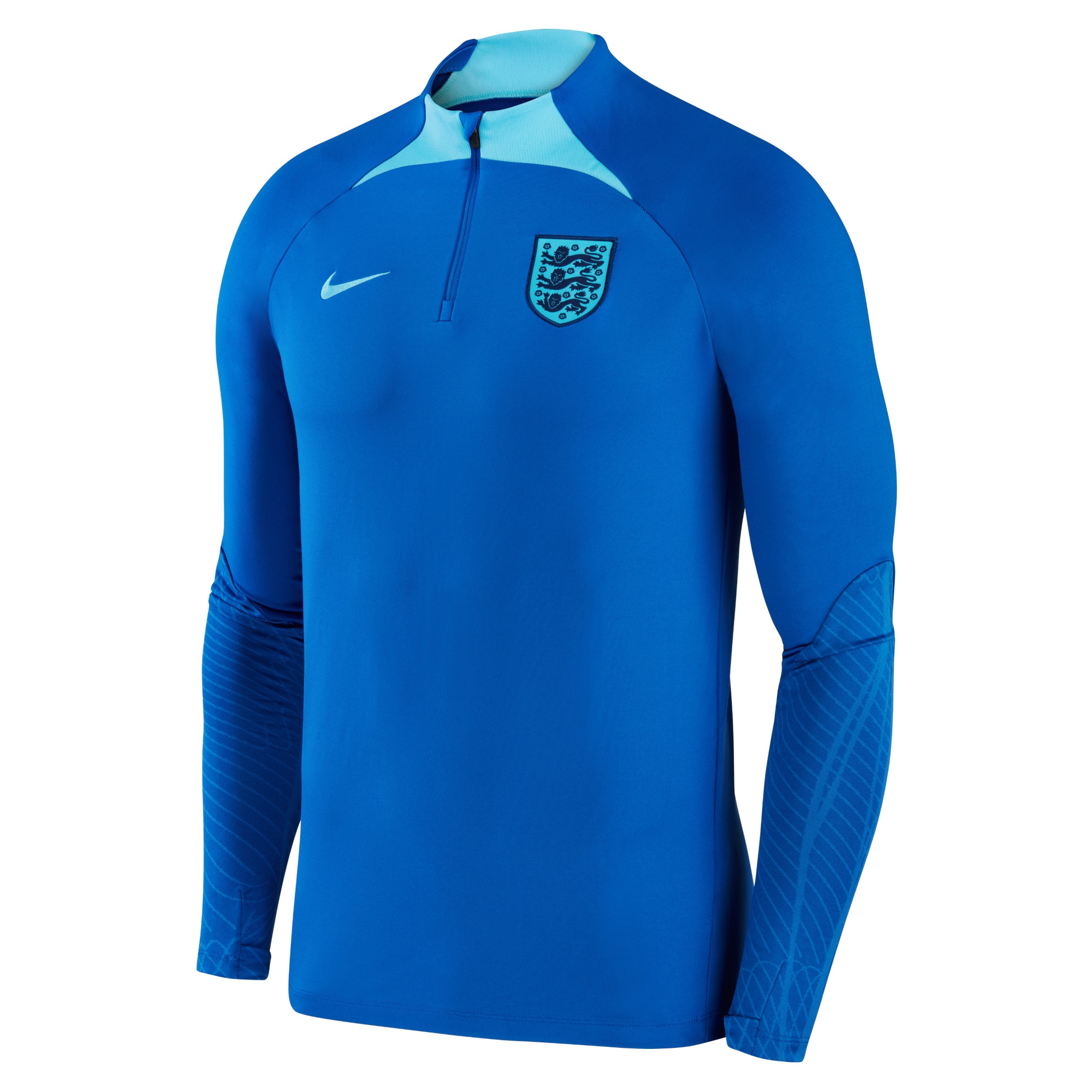 Explore england national team nike 2022 strike drill performance raglan quarter-zip long sleeve top – blue – England World Cup Kits and Jerseys