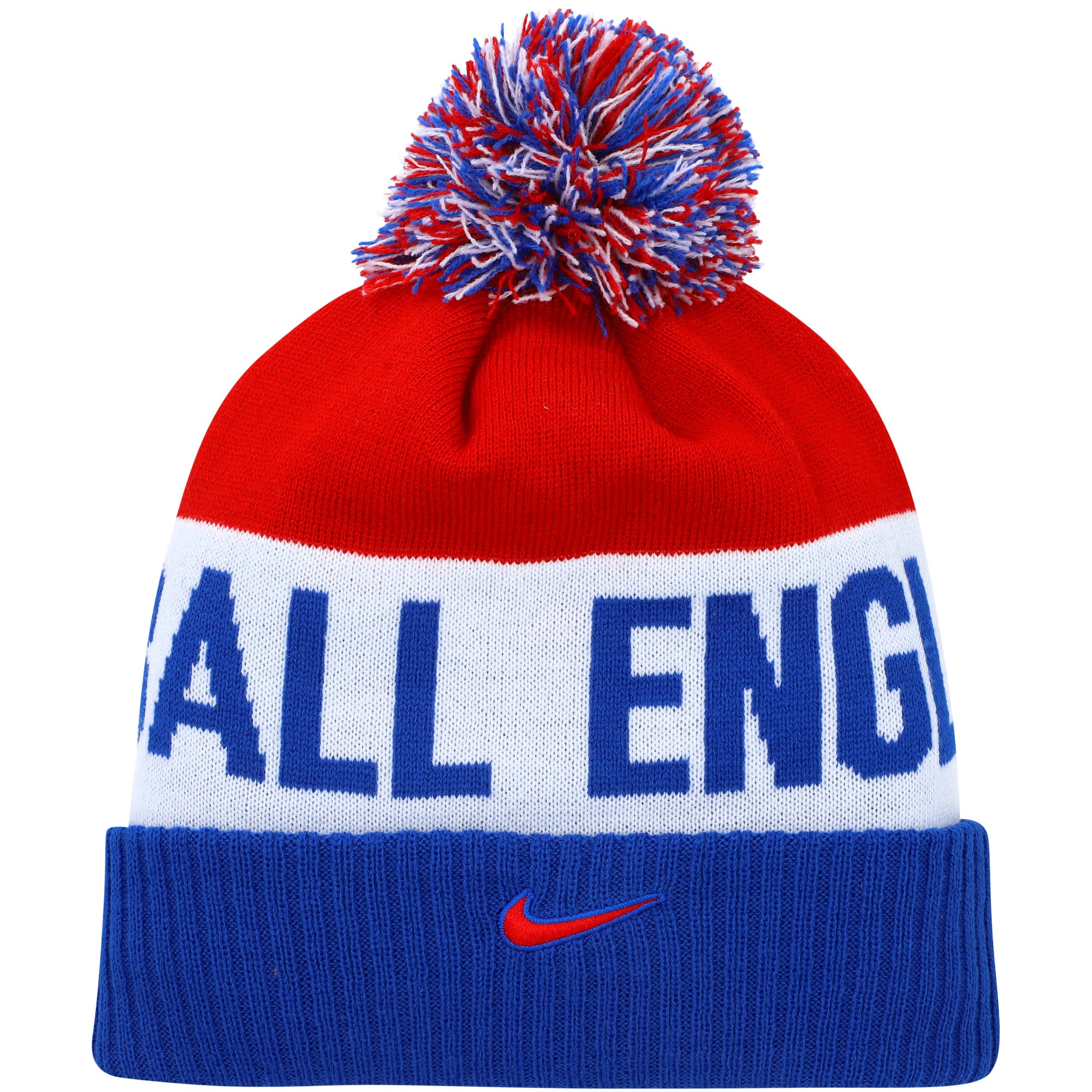 Explore england national team nike classic stripe cuffed knit hat with pom – bluered – England World Cup Kits and Jerseys