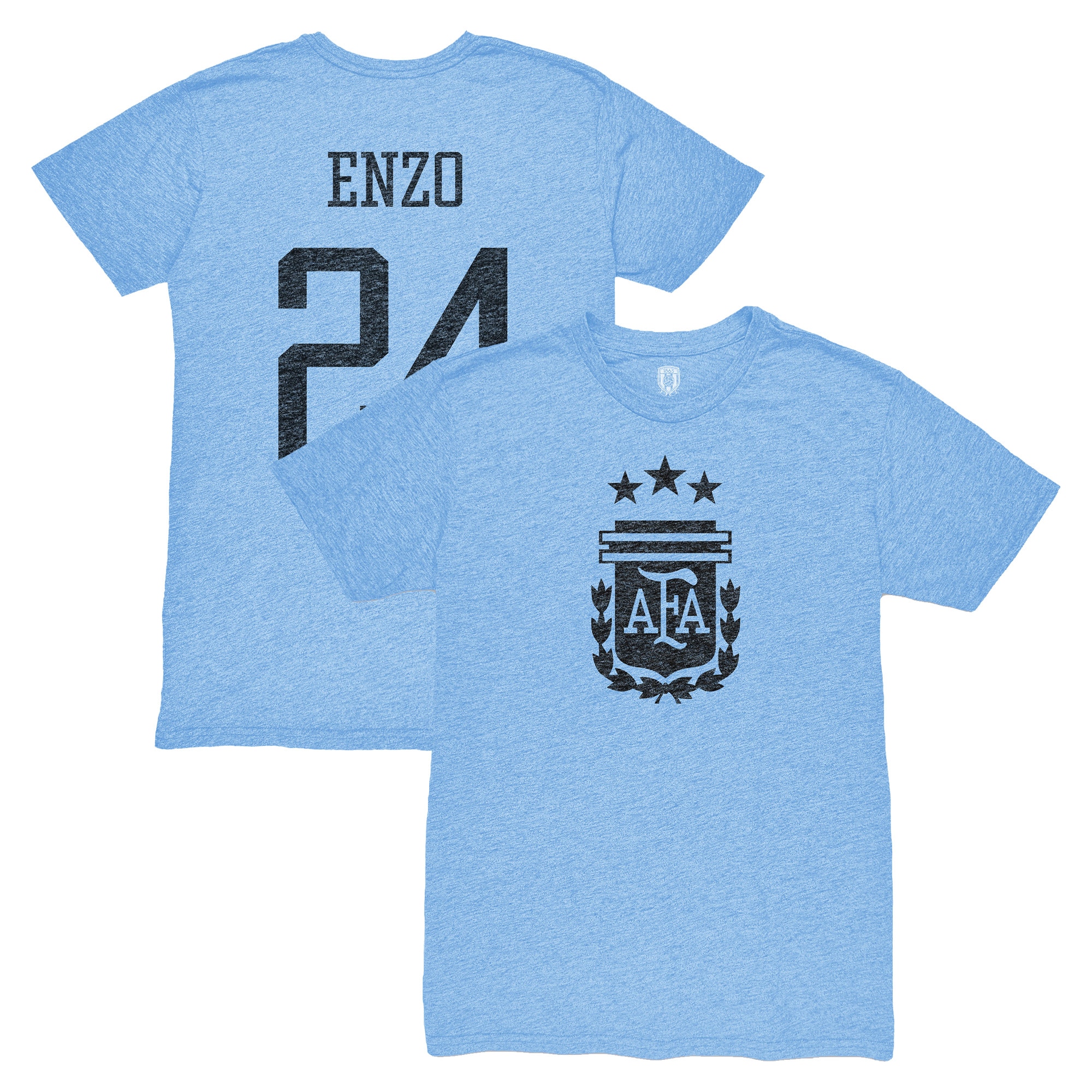 Explore enzo fernández argentina national team 1863fc player vintage tri-blend t-shirt – light blue – England World Cup Kits and Jerseys