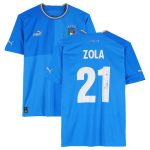 Explore gianfranco zola italy national team autographed fanatics authentic 2022-23 blue home puma jersey – bas – England World Cup Kits and Jerseys
