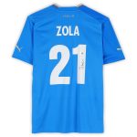 Explore gianfranco zola italy national team autographed fanatics authentic 2022-23 blue home puma jersey – bas – England World Cup Kits and Jerseys