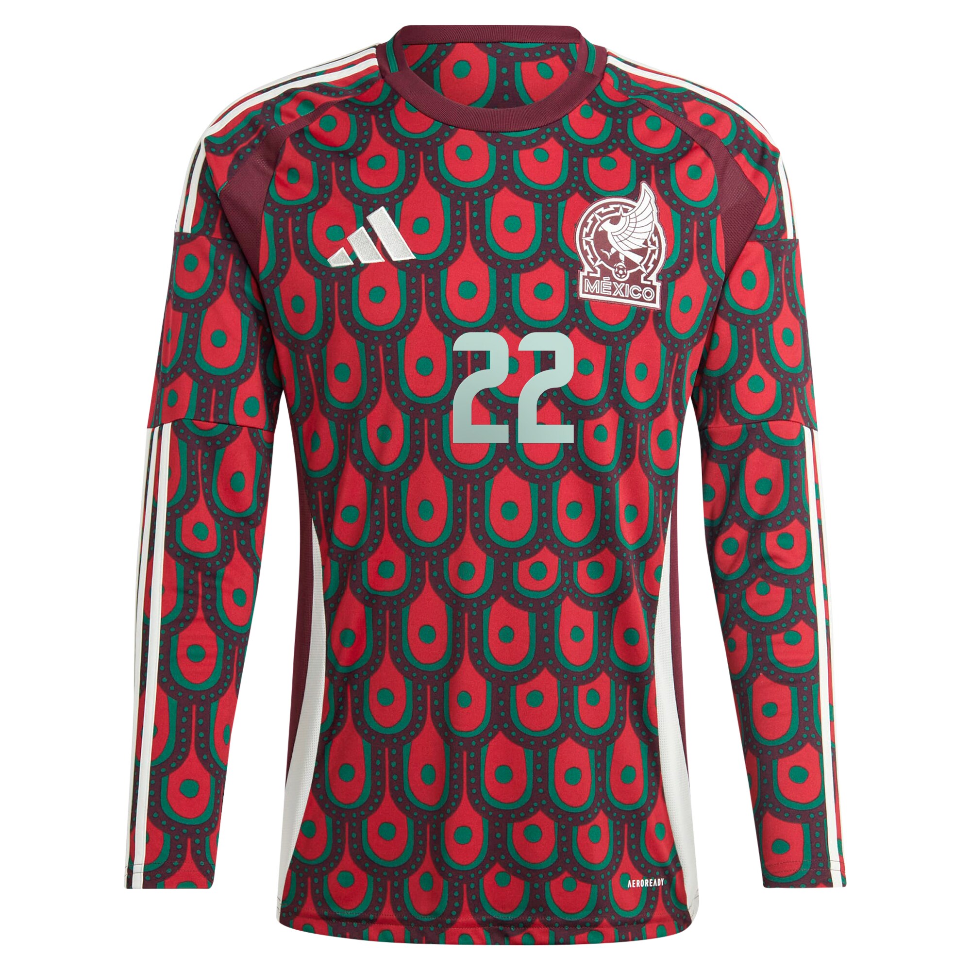 Explore hirving lozano mexico national team adidas 2024 home replica player long sleeve jersey – burgundy – England World Cup Kits and Jerseys