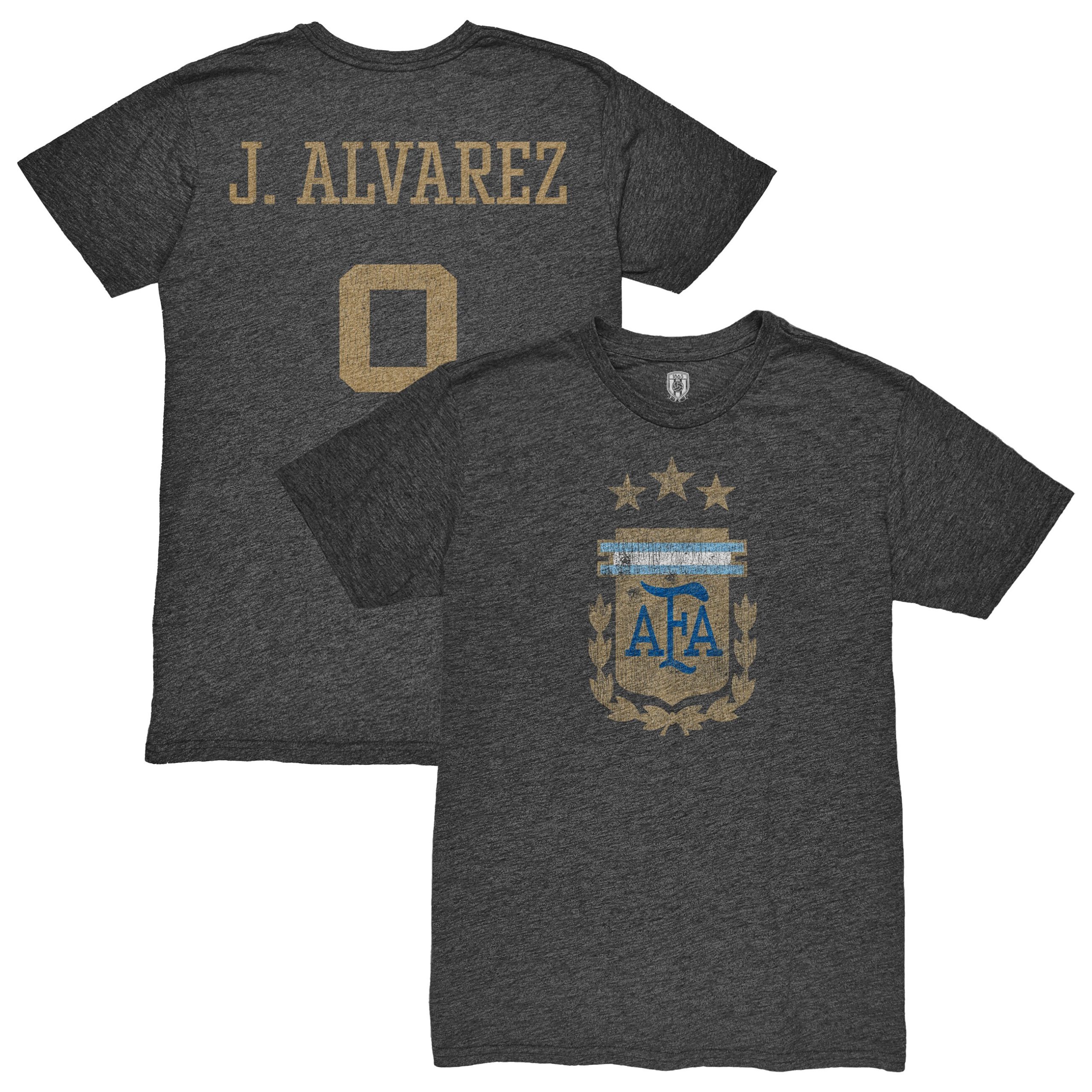 Explore julián Álvarez argentina national team 1863fc player retro tri-blend t-shirt – heather black – England World Cup Kits and Jerseys
