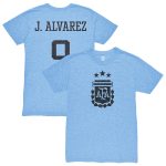 Explore julián Álvarez argentina national team 1863fc player retro tri-blend t-shirt – light blue – England World Cup Kits and Jerseys