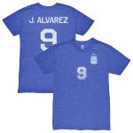 Explore julián Álvarez argentina national team 1863fc retro name amp number tri-blend t-shirt – blue – England World Cup Kits and Jerseys