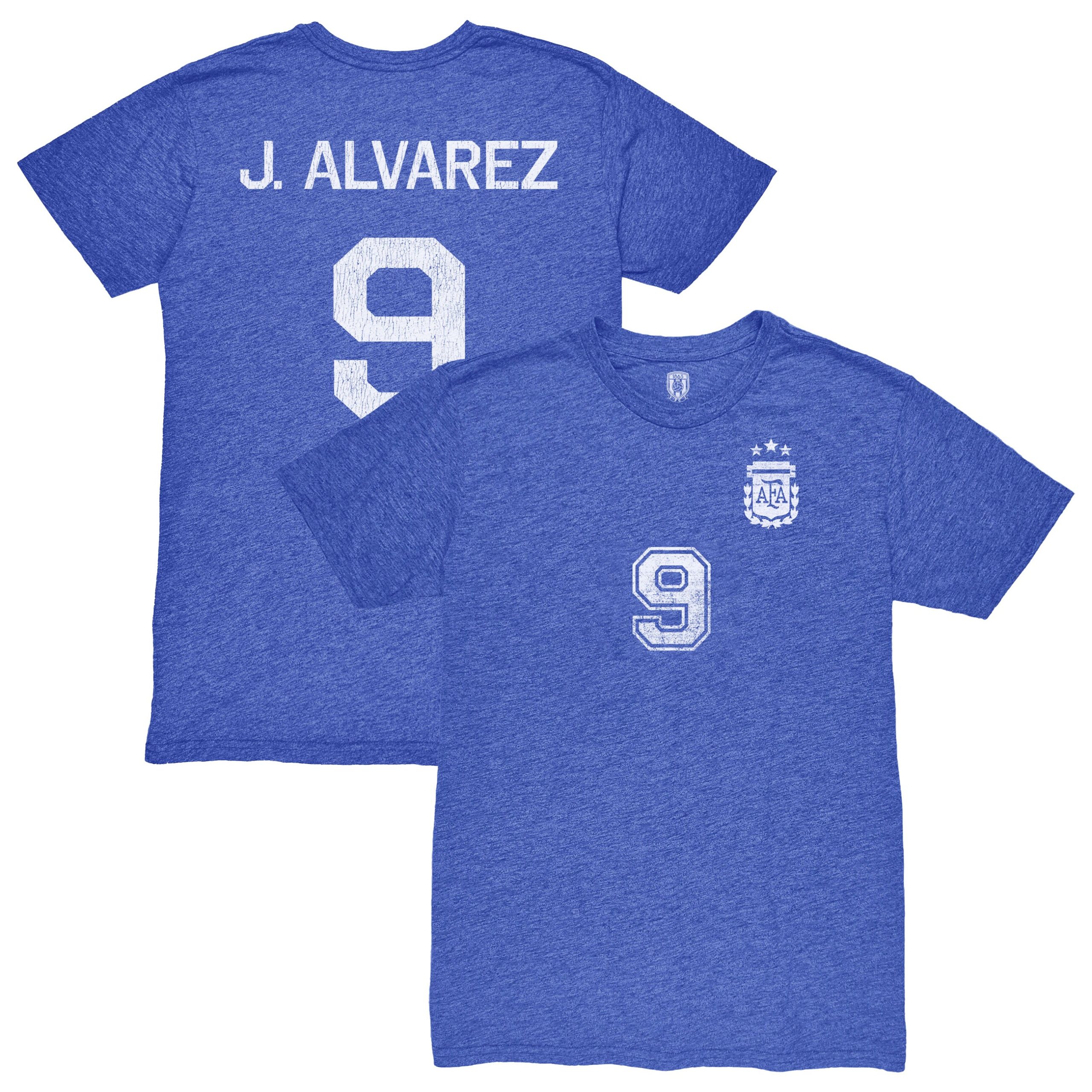 Explore julián Álvarez argentina national team 1863fc retro name amp number tri-blend t-shirt – blue – England World Cup Kits and Jerseys