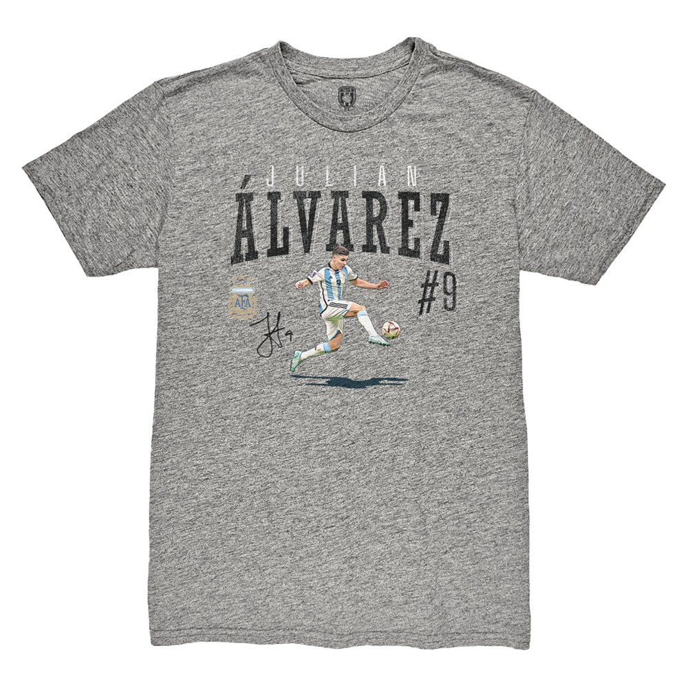 Explore julián Álvarez argentina national team 1863fc snapshot tri-blend t-shirt – heather gray – England World Cup Kits and Jerseys