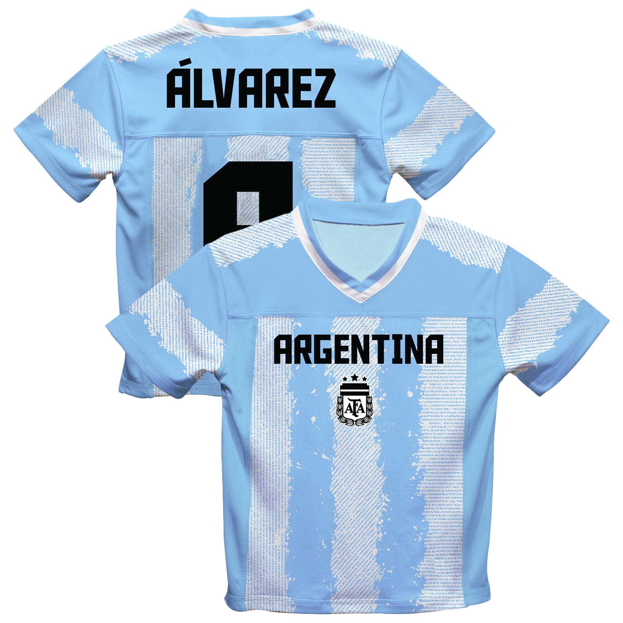 Explore julián Álvarez argentina national team vive la fete football jersey – light blue – England World Cup Kits and Jerseys