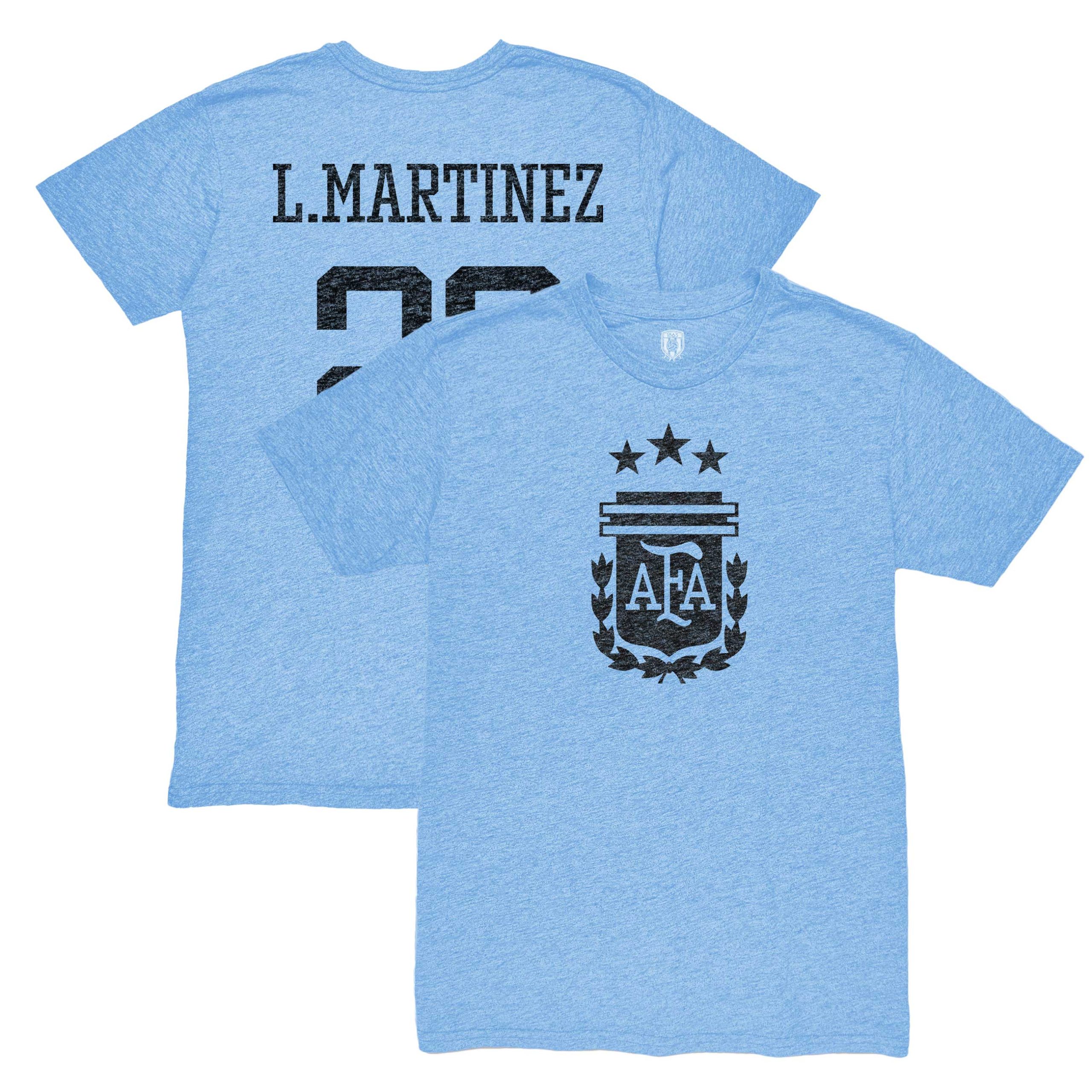 Explore lautaro martinez argentina national team 1863fc retro player tri-blend t-shirt – light blue – England World Cup Kits and Jerseys