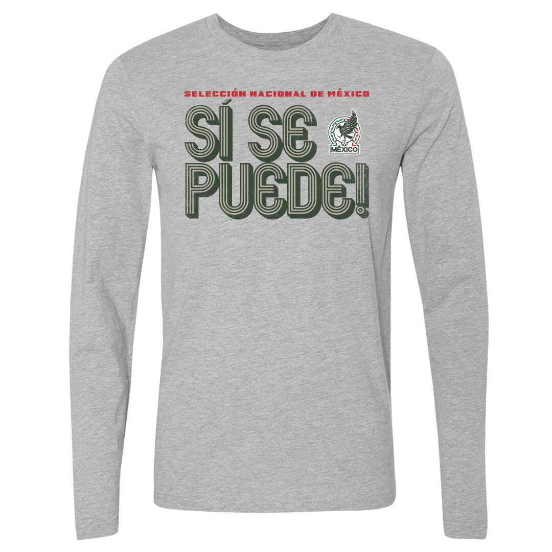 Explore mexico national team 500 level si se puede inline bold long sleeve t-shirt – heather gray – England World Cup Kits and Jerseys
