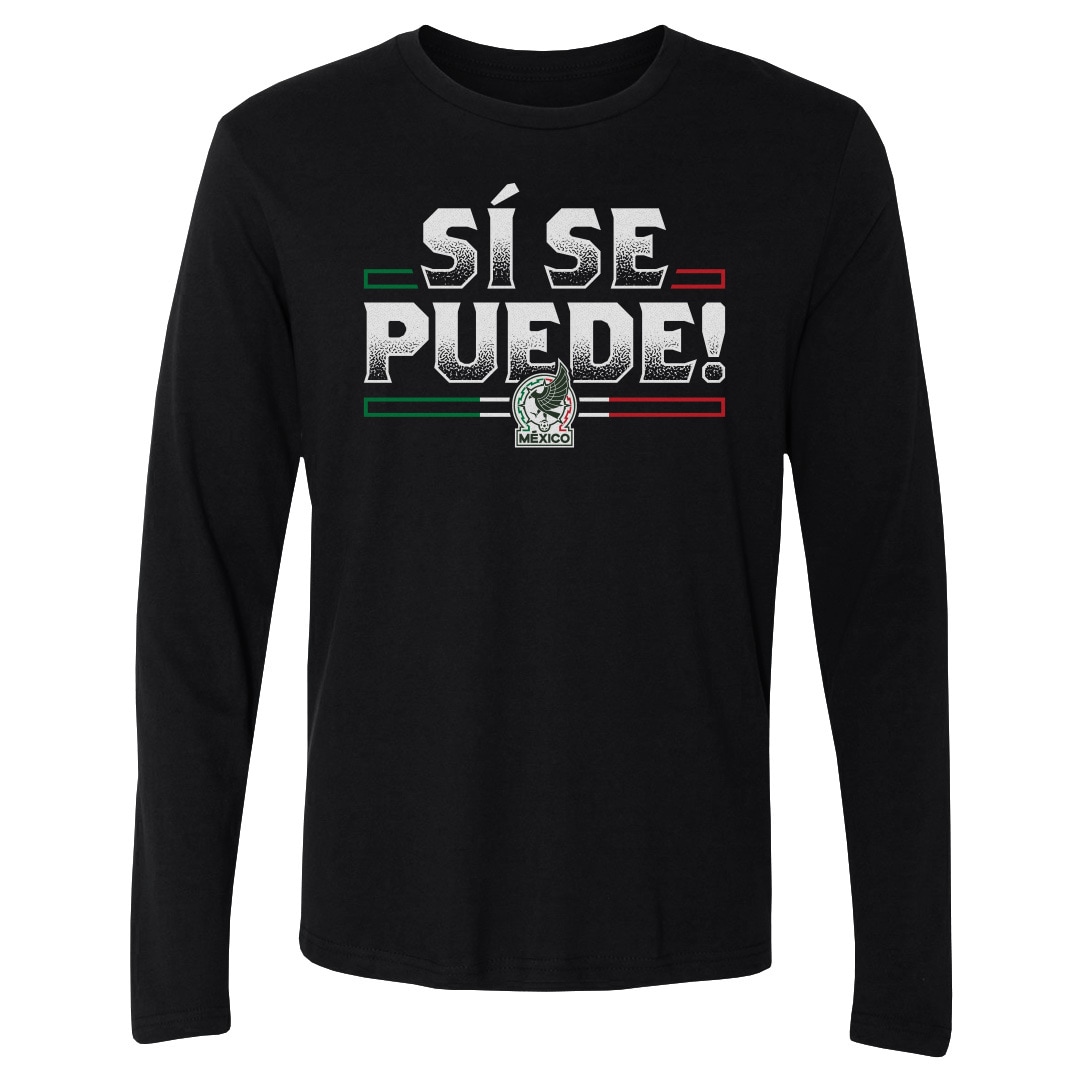 Explore mexico national team 500 level si se puede long sleeve t-shirt – black – England World Cup Kits and Jerseys
