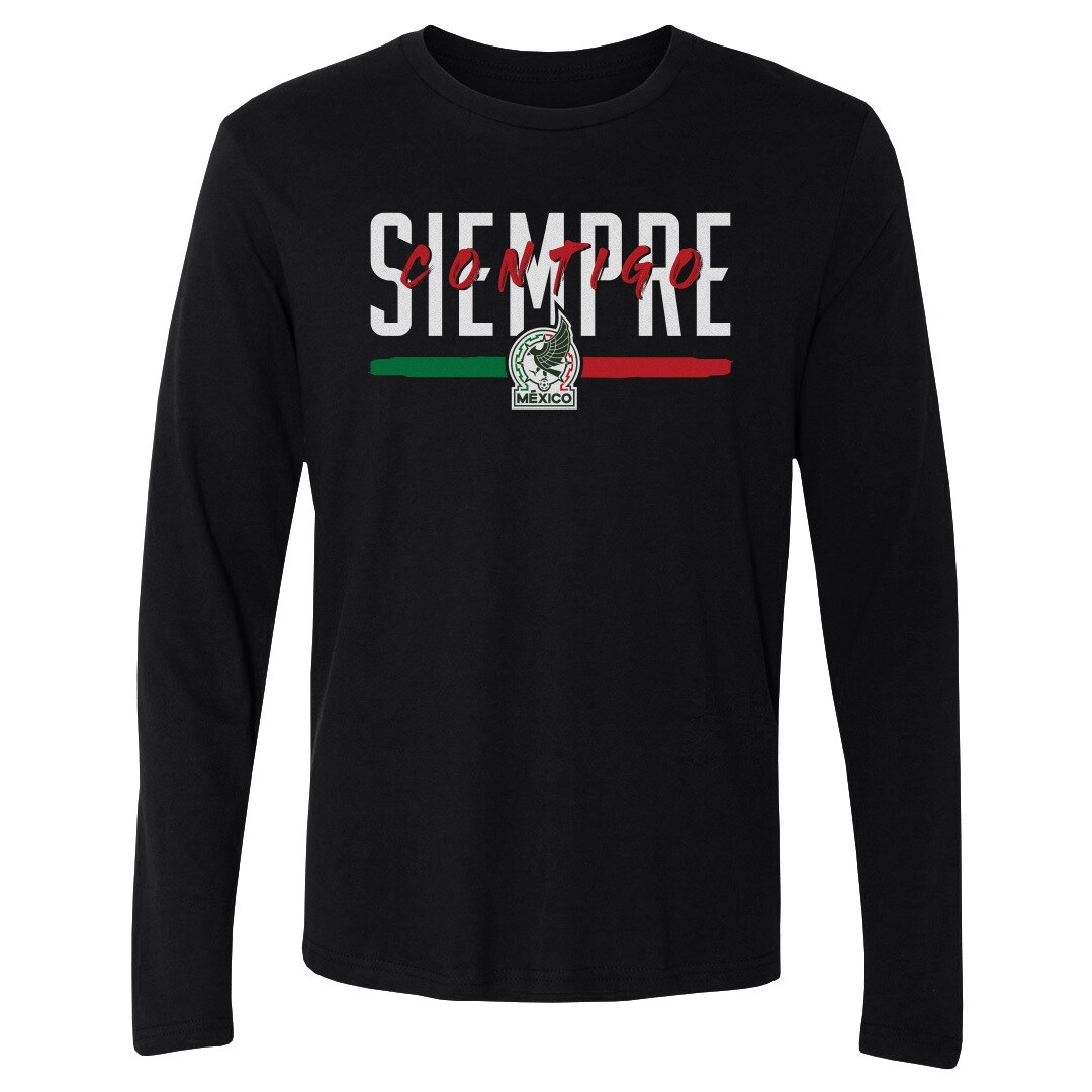 Explore mexico national team 500 level siempre contigo long sleeve t-shirt – black – England World Cup Kits and Jerseys