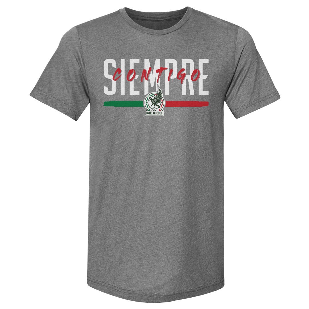 Explore mexico national team 500 level siempre contigo premium tri-blend t-shirt – gray – England World Cup Kits and Jerseys