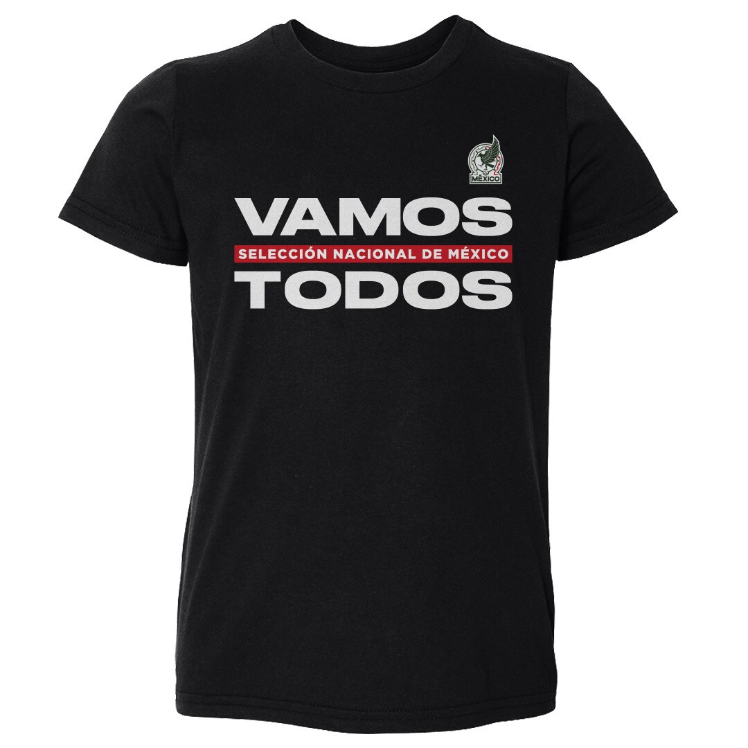 Explore mexico national team 500 level toddler vamos todos t-shirt – black – England World Cup Kits and Jerseys
