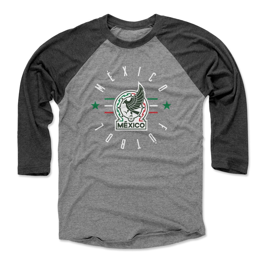 Explore mexico national team 500 level unisex futbol raglan 34-sleeve baseball t-shirt – blackheather gray – England World Cup Kits and Jerseys