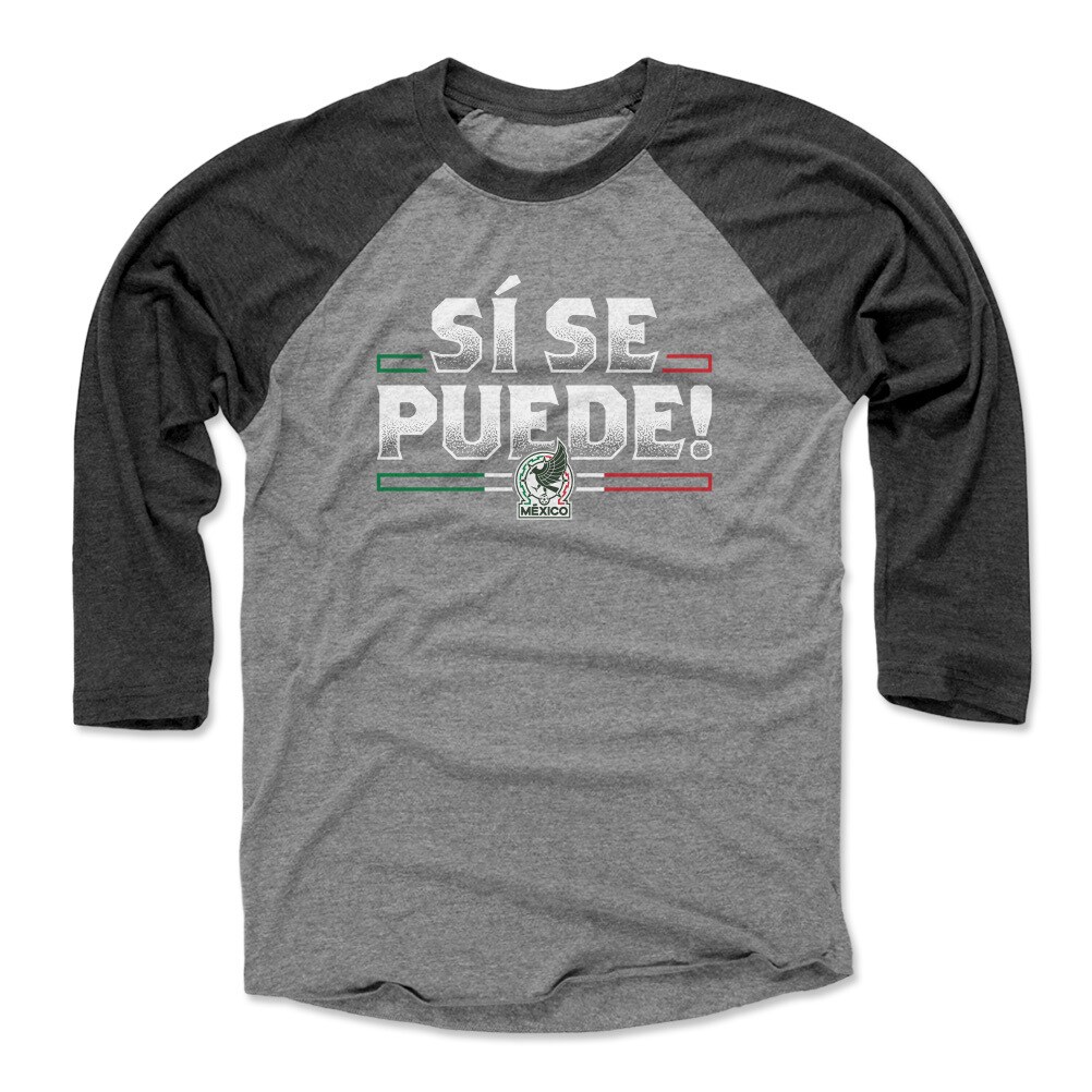 Explore mexico national team 500 level unisex si se puede raglan 34-sleeve baseball t-shirt – blackheather gray – England World Cup Kits and Jerseys
