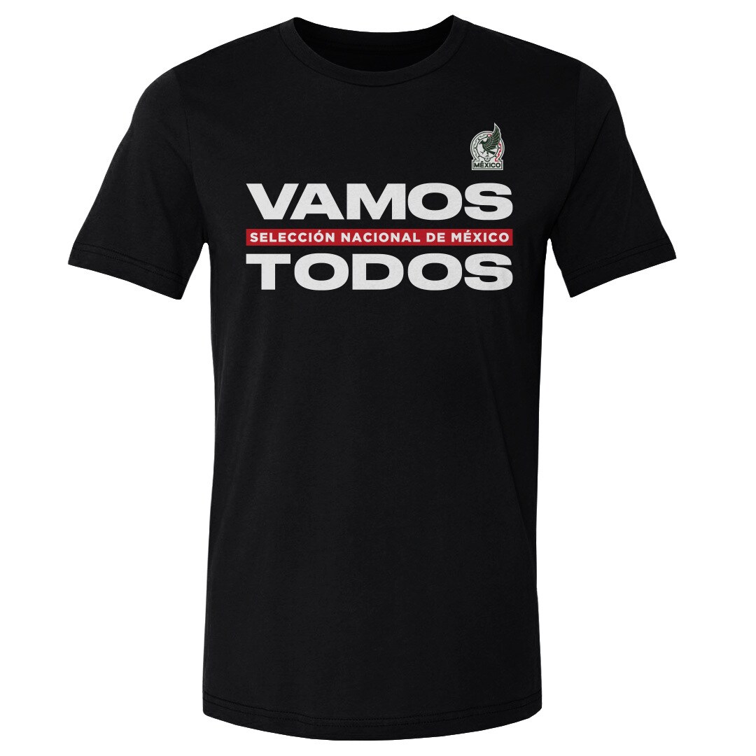 Explore mexico national team 500 level vamos todos cotton t-shirt – black – England World Cup Kits and Jerseys