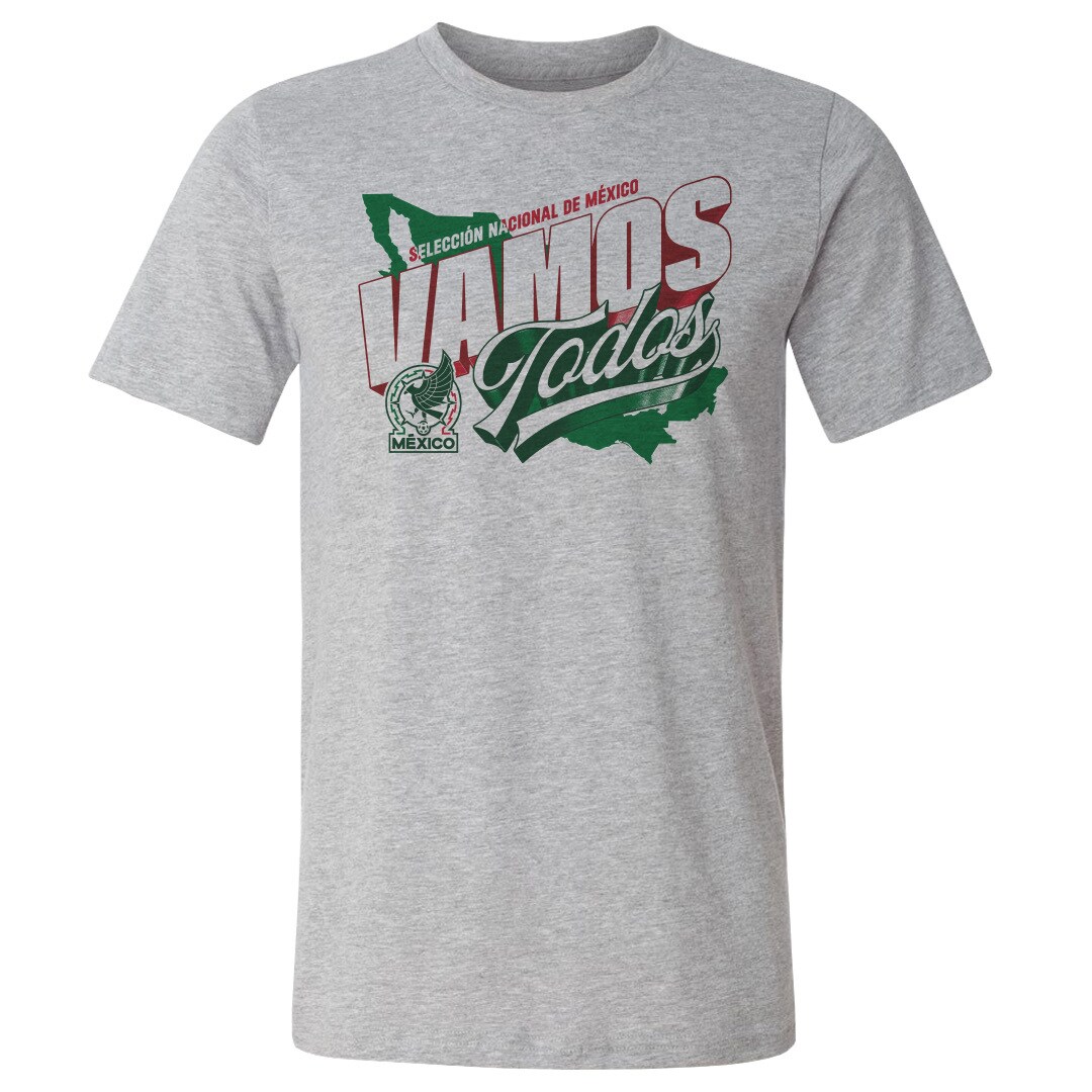 Explore mexico national team 500 level vamos todos country cotton t-shirt – heather gray – England World Cup Kits and Jerseys