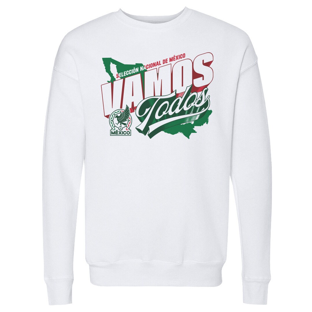 Explore mexico national team 500 level vamos todos country crewneck sweatshirt – white – England World Cup Kits and Jerseys