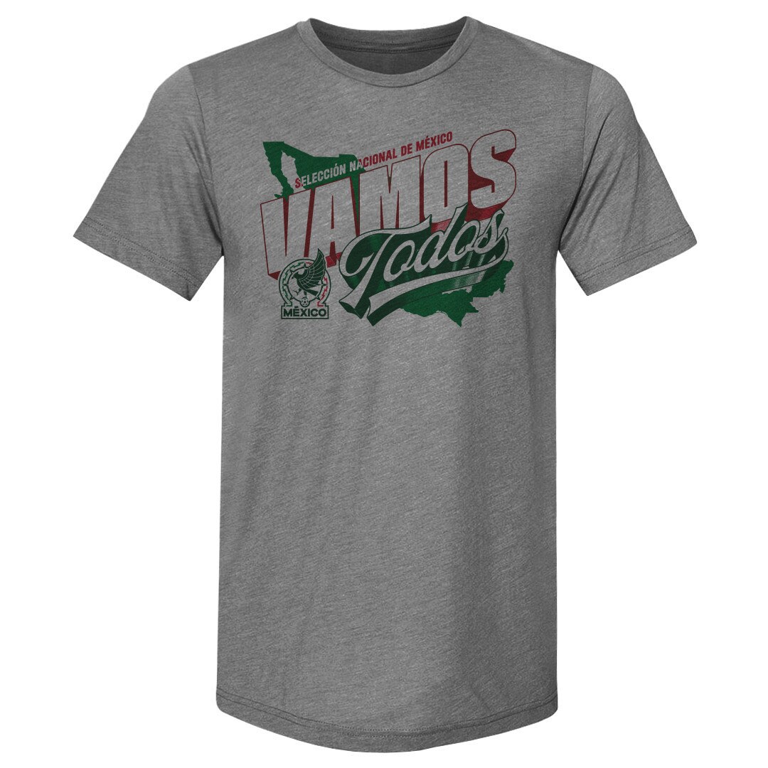 Explore mexico national team 500 level vamos todos country premium tri-blend t-shirt – gray – England World Cup Kits and Jerseys