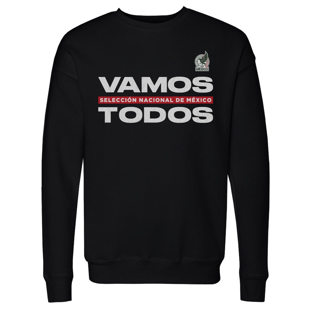 Explore mexico national team 500 level vamos todos crewneck sweatshirt – black – England World Cup Kits and Jerseys