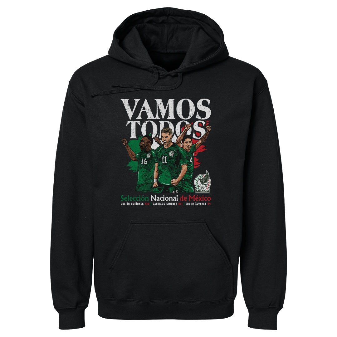 Explore mexico national team 500 level vamos todos julián quiñones santiago giménez amp edson Álvarez pullover hoodie – black – England World Cup Kits and Jerseys