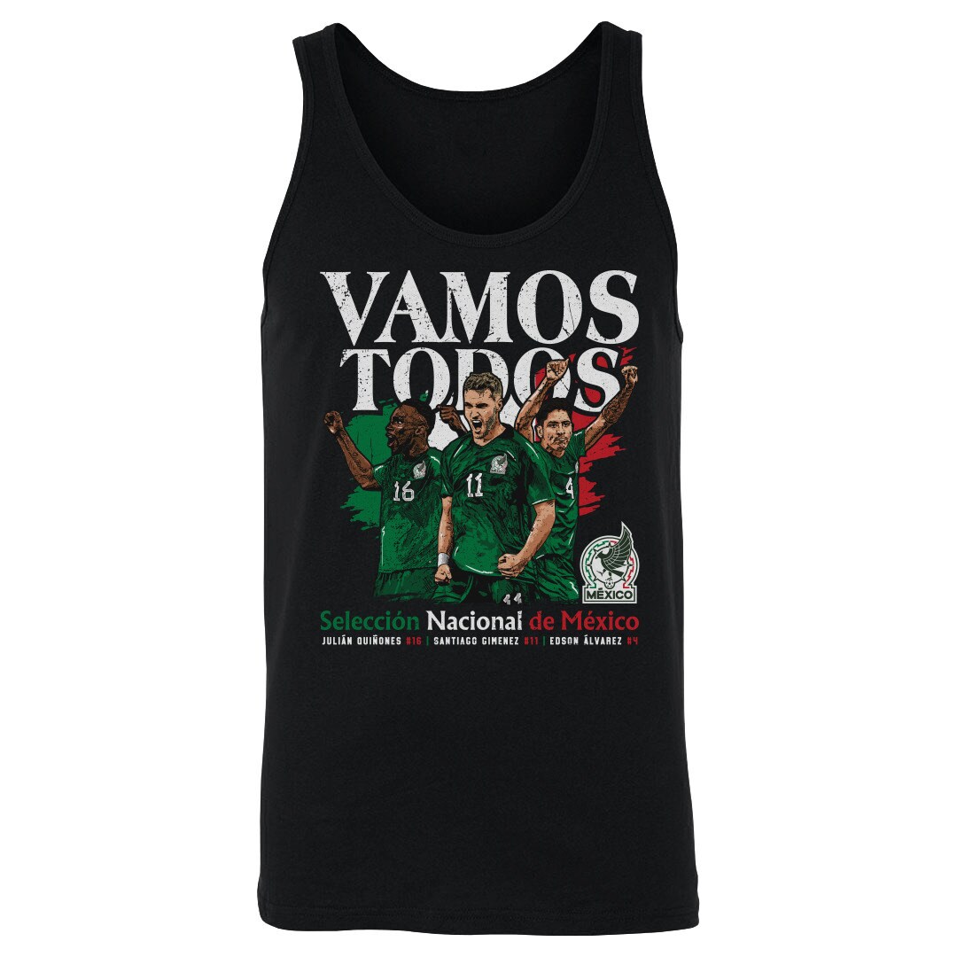 Explore mexico national team 500 level vamos todos julián quiñones santiago giménez amp edson Álvarez tank top – black – England World Cup Kits and Jerseys