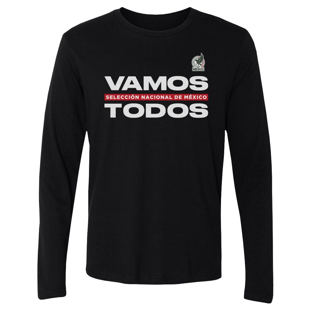 Explore mexico national team 500 level vamos todos long sleeve t-shirt – black – England World Cup Kits and Jerseys