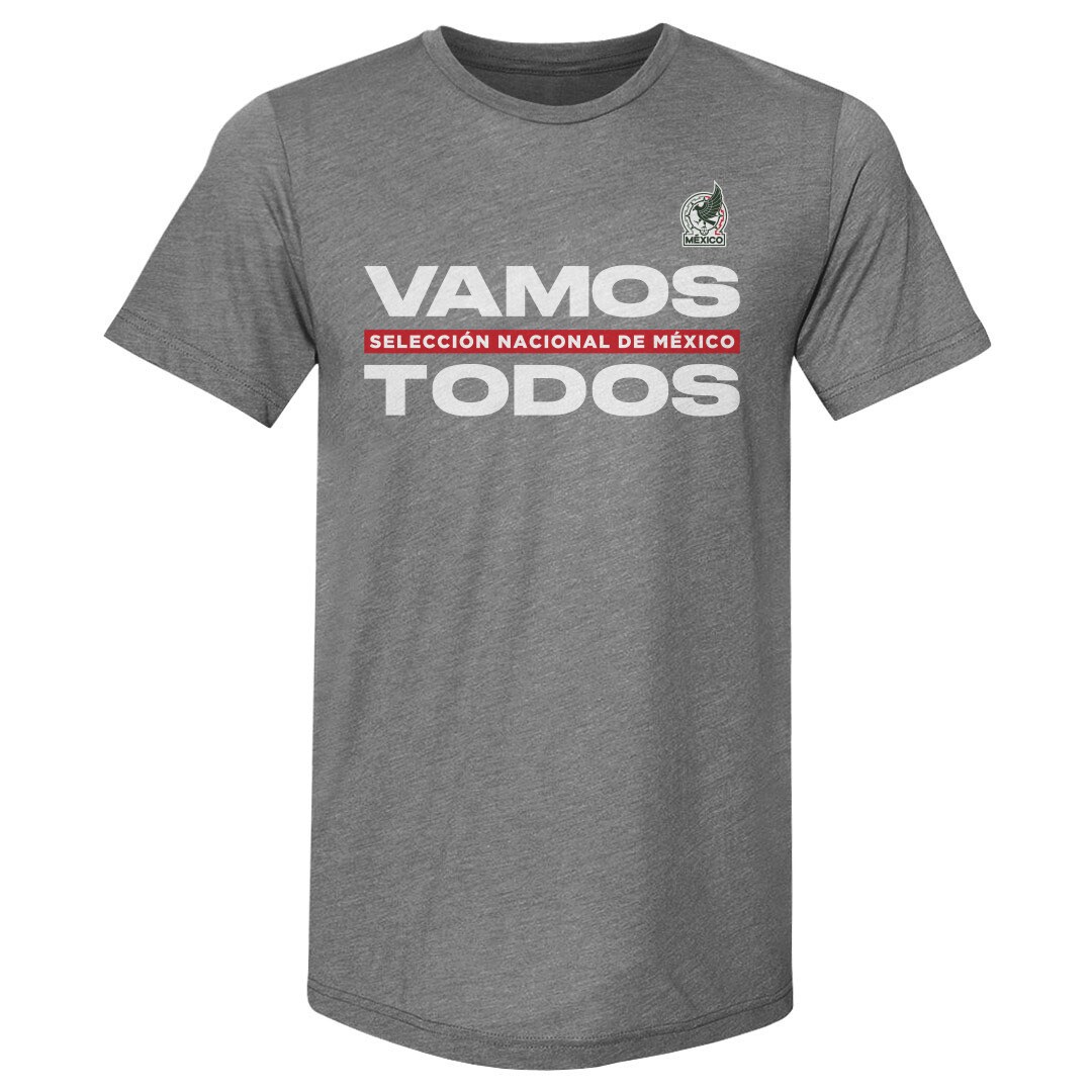 Explore mexico national team 500 level vamos todos premium tri-blend t-shirt – gray – England World Cup Kits and Jerseys