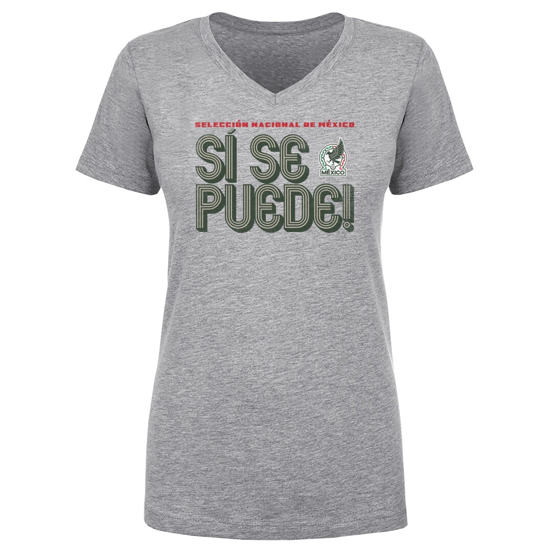 Explore mexico national team 500 level women8217s si se puede inline bold v-neck t-shirt – heather gray – England World Cup Kits and Jerseys