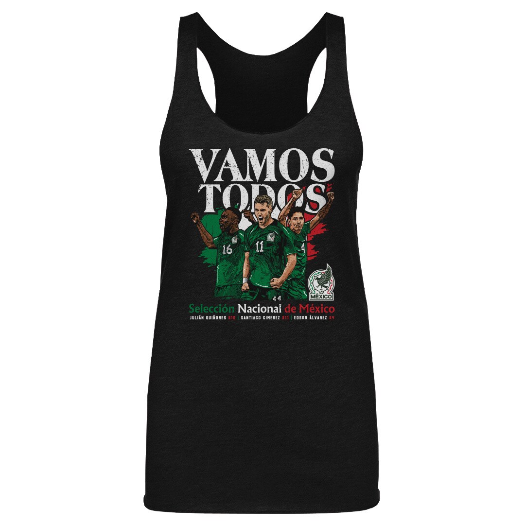 Explore mexico national team 500 level women8217s vamos todos julián quiñones santiago giménez amp edson Álvarez tri-blend racerback tank top – black – England World Cup Kits and Jerseys