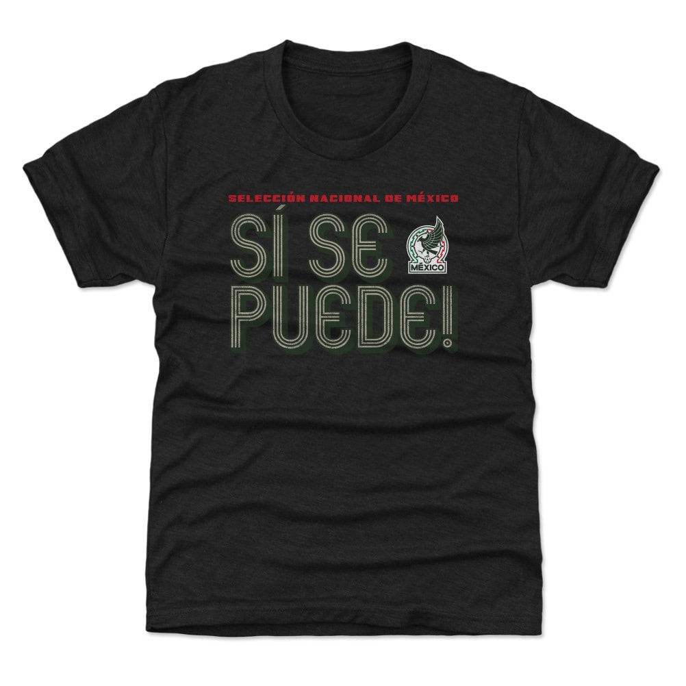 Explore mexico national team 500 level youth si se puede inline bold t-shirt – black – England World Cup Kits and Jerseys