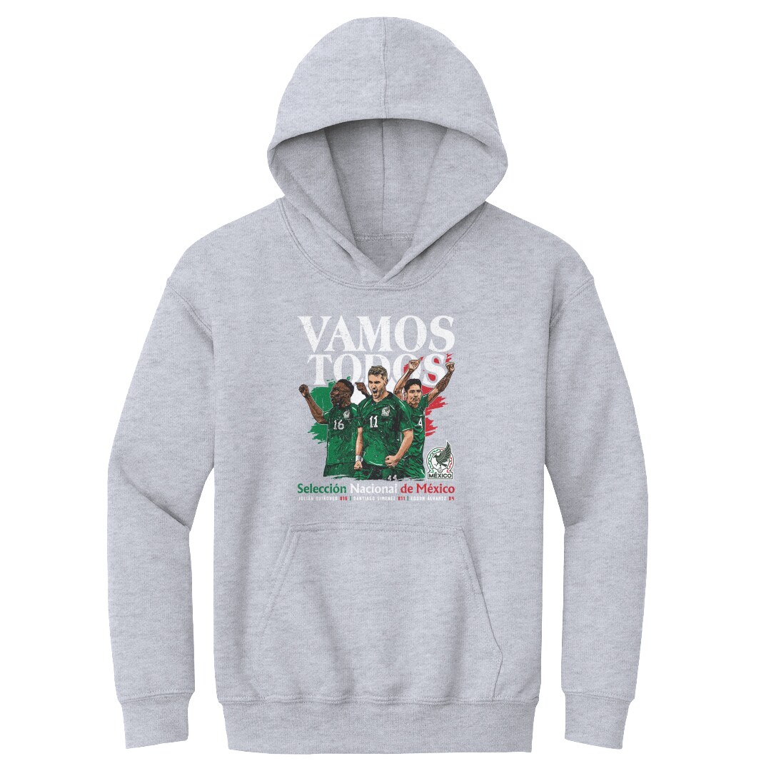 Explore mexico national team 500 level youth vamos todos julián quiñones santiago giménez amp edson Álvarez pullover hoodie – gray – England World Cup Kits and Jerseys