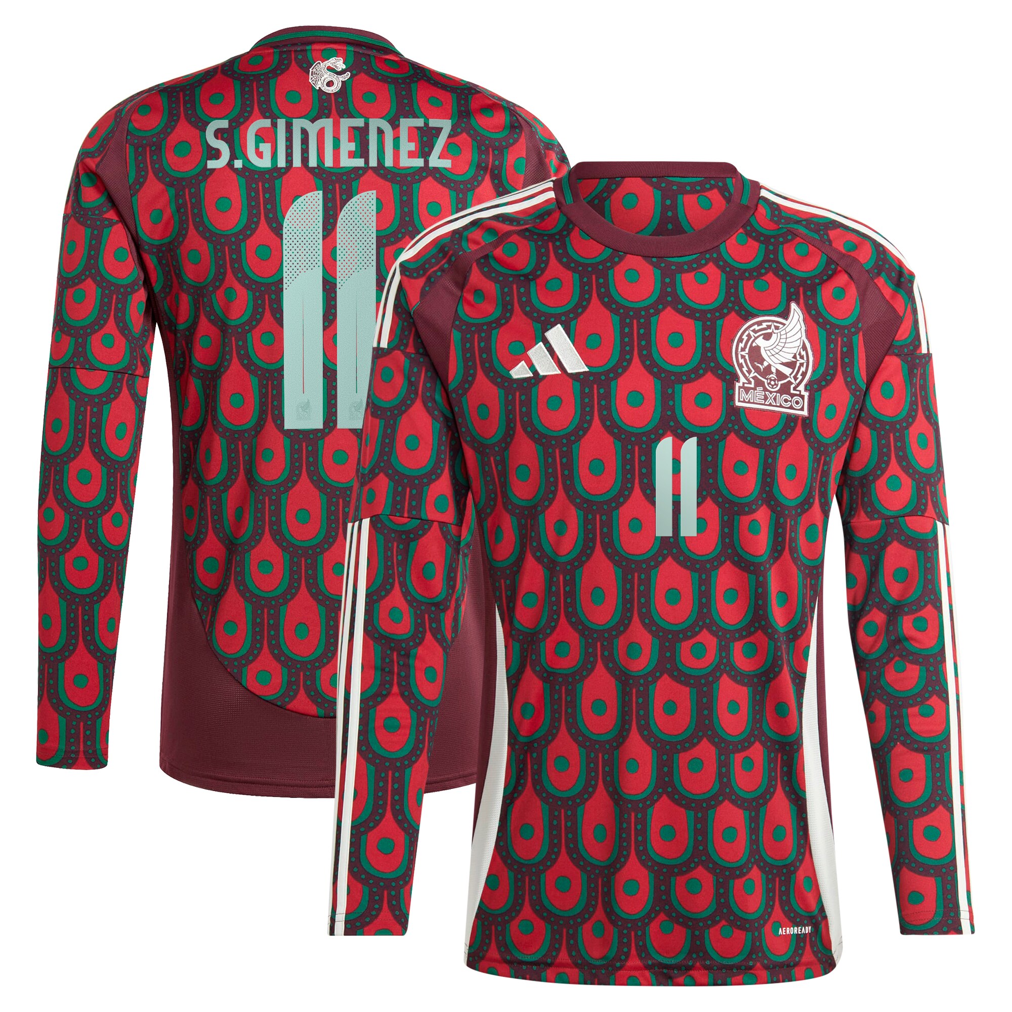 Explore santiago giménez mexico national team adidas 2024 home replica player long sleeve jersey – burgundy – England World Cup Kits and Jerseys