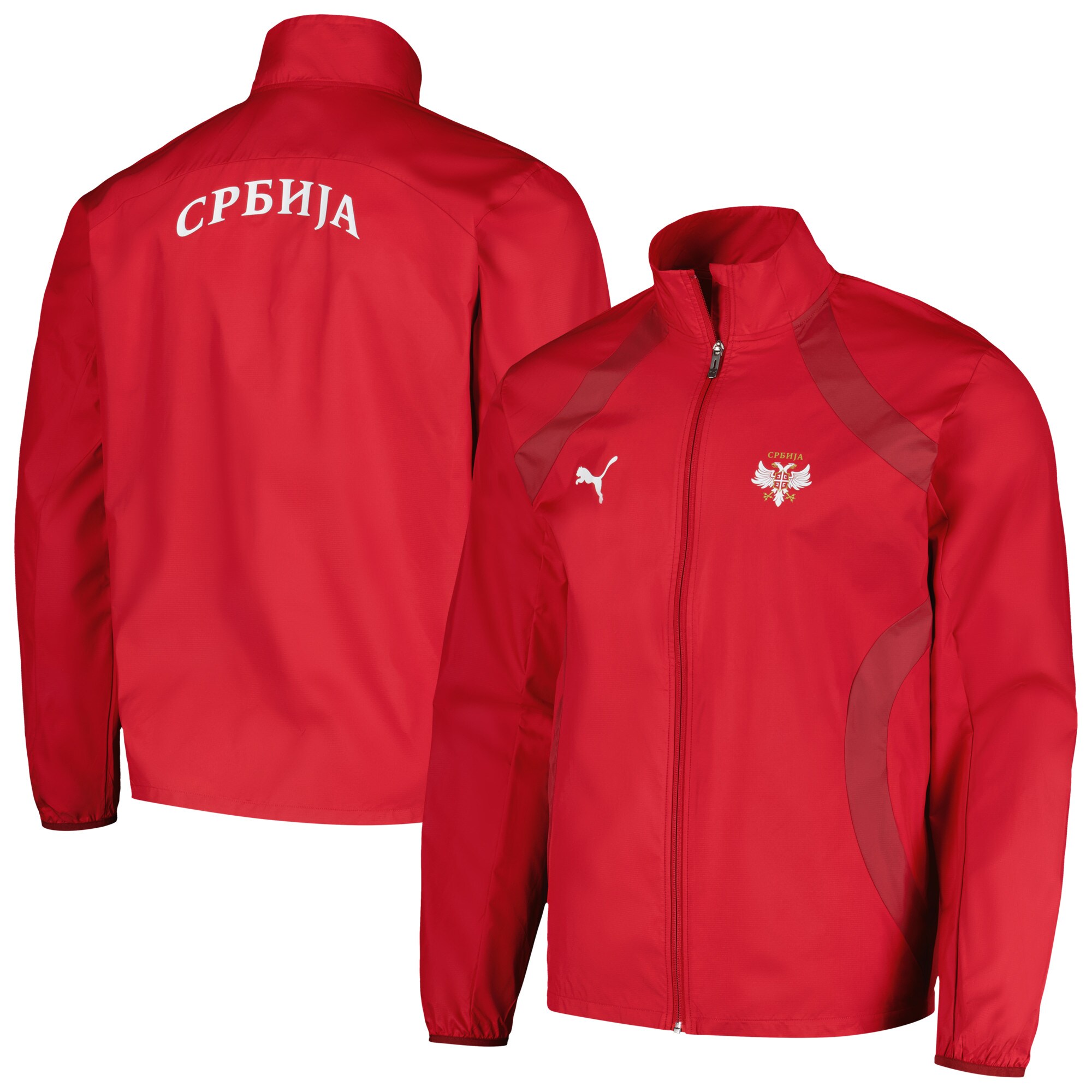 Explore serbia national team puma 2024 pre-match full-zip hoodie jacket – red – England World Cup Kits and Jerseys