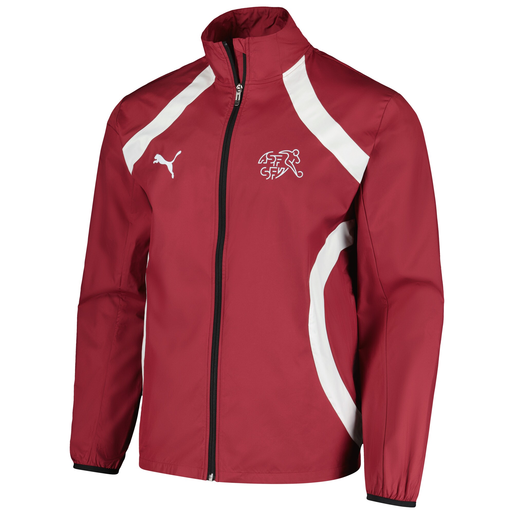 Explore switzerland national team puma 2024 pre-match full-zip hoodie jacket – red – England World Cup Kits and Jerseys